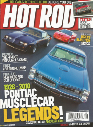 HOT ROD 2009 SEPT - PONCHO POWER, DIRECT INJECTION, B-BODY MOPAR, GT350